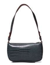 Anthropologie blue shoulder bag Y2K small croc texture by Beck Sondergaard Kasia