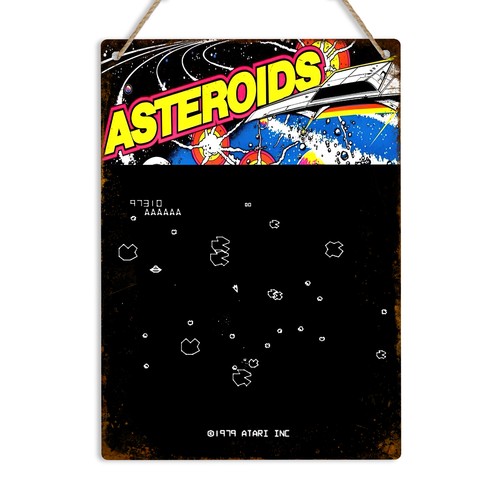 Asteroids arcade metal sign - arcade,