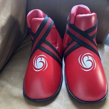 Bin Bytomic Blue and White Medium  Adults Taekwondo Martial Arts Sparring Boots