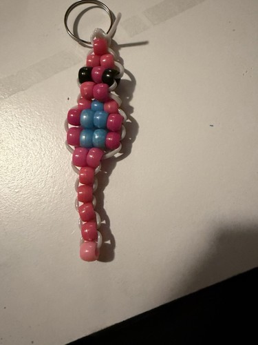 Pink blue beaded legless - &,