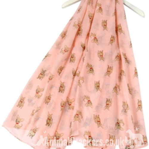 Dog print scarf chihuahua - print,