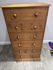Tall Chest Of Draws 6 Draws, some marks as seen in photos 