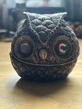 Monsoon Home Metal Owl Trinket Box With Sparkly Eyes
