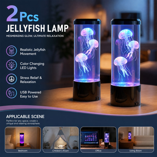 Jellyfish lava lamp - 2×,
