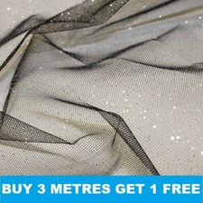 Glitter Tulle Net Soft Sheer Dress Veil Fancy Costume Dance Party Fabric 150wide