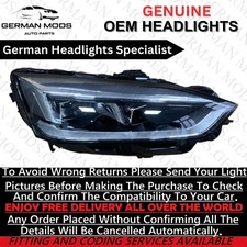 AUDI A5 S5 RS5 B9 8W F53 2017 LED HEADLIGHT RIGHT/DRIVER/OFF SIDE GENUINE OEM