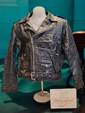 PLG Black Leather Biker Jacket