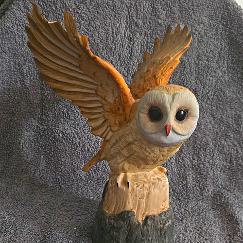 Ceramic owl figurine - owl,