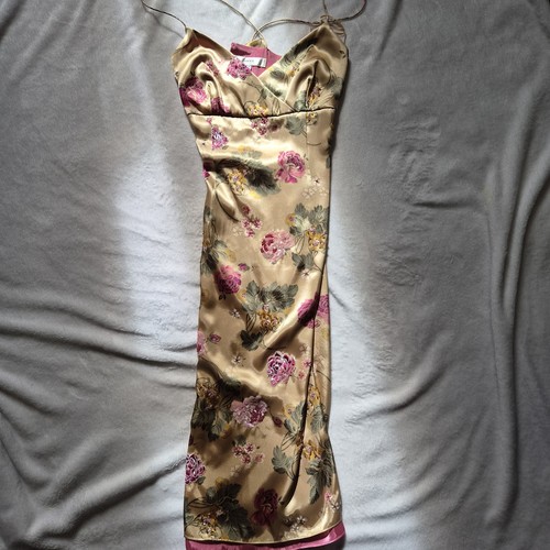 Vintage next gold floral - vintage, satin