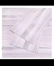 VEELIKE White Wood Effect Vinyl Flooring Roll Grey Floor Tiles Self Adhesive Vin