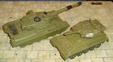 DINKY TOYS  CHIEFTAIN & SCORPION TANKS   - MADE IN ENGLAND - PLAYWORN - UNBOXED