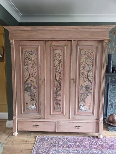 Vintage painted pine triple - vintage,