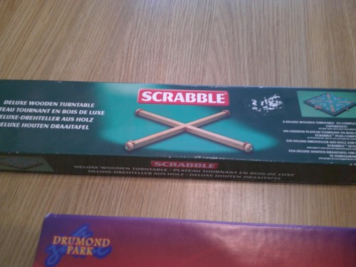 Scrabble wooden turntable - wooden,