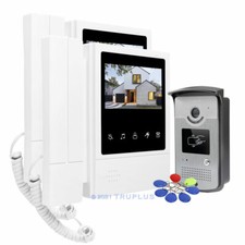 HOMSECUR 4.3'' Video Door Entry Intercom System with Multiple Headset Monitors 