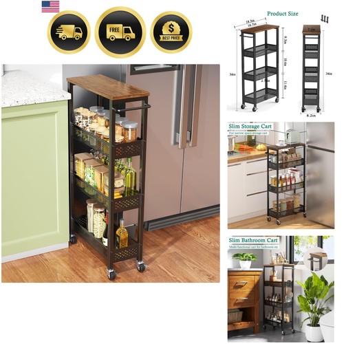 Slim storage cart tier - slim, 4
