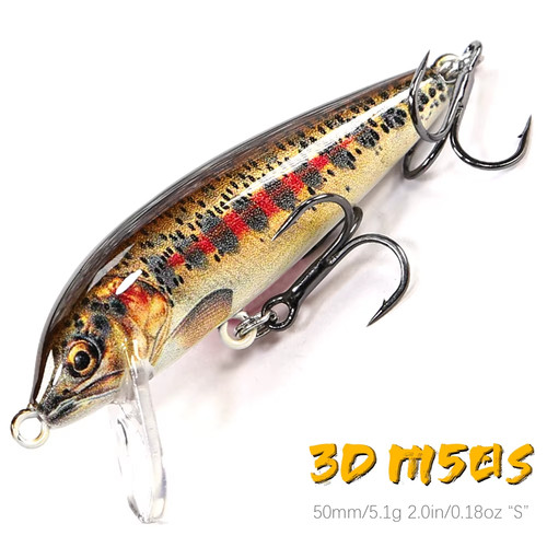 Sinking minnow wobblers - b&u,