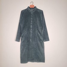 Vintage Banana Republic Dress 10 Green Corduroy Zip Funnel Neck Pockets Y2K 90s