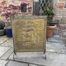 Brass Victorian Ship Embossed