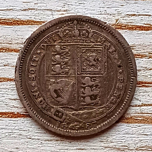 1887 queen victoria sixpence - 1887,