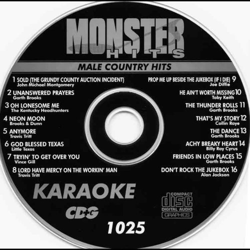 Male country hits karaoke - country,