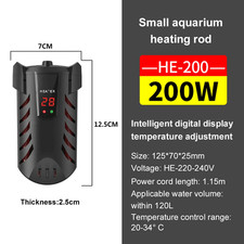 Aquarium Water Heater Aqua Fish Tank Thermosafe LCD Digital Submersible 50-200W