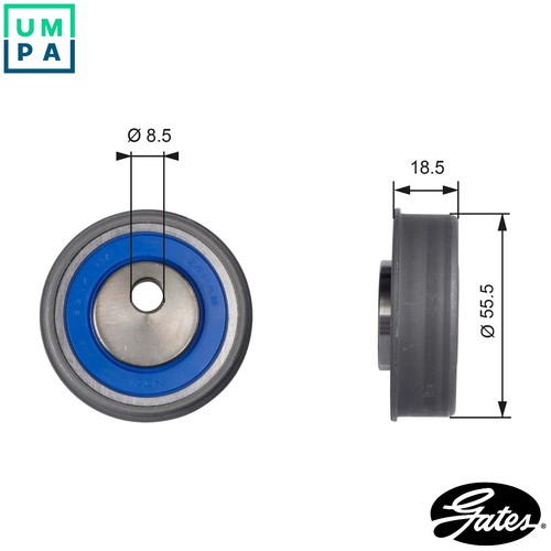 Tensioner pulley timing - pulley, belt