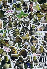 Shrek Ogre Vinyl Stickers x50