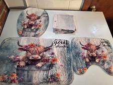 Highland Cow Bathroom Set