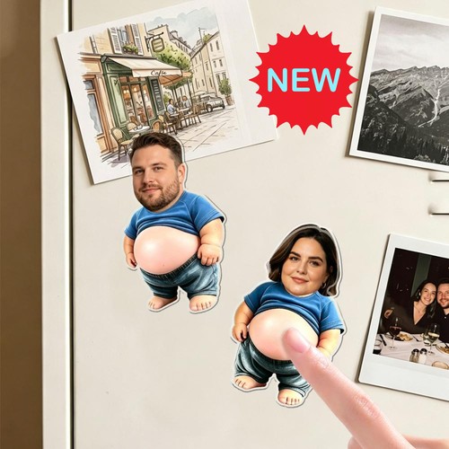 Custom funny belly fridge - belly,