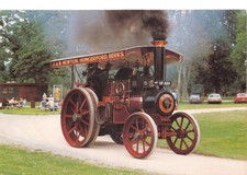 STEAM TRACTION BURRELL ROAD LOCOMOTIVE POSTCARD LARGE SIZE GOOD PLUS VERY GOOD