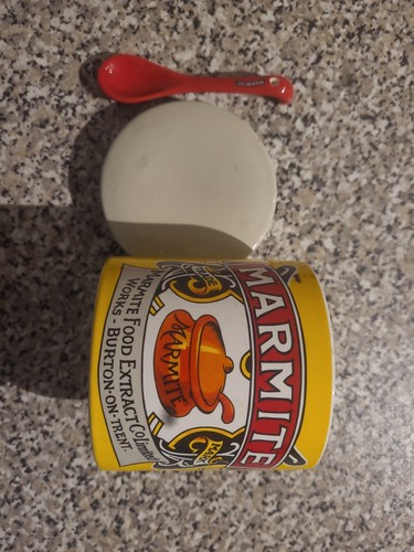 Marmite sugar pot - marmite,