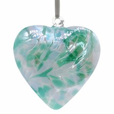 Sienna glass heart - sienna, hanging