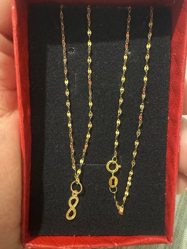 18k real saudi gold necklace - 18k,