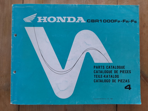 Honda cbr1000f parts catalogue - honda,
