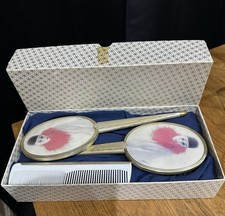 Vintage Pierrot Sad Clown Vanity Dressing Table Set Brush Mirror Comb Boxed 80’s