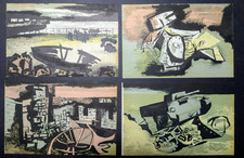 4 Original Lithographs by