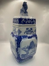 Blue & White Lidded Ginger Jar