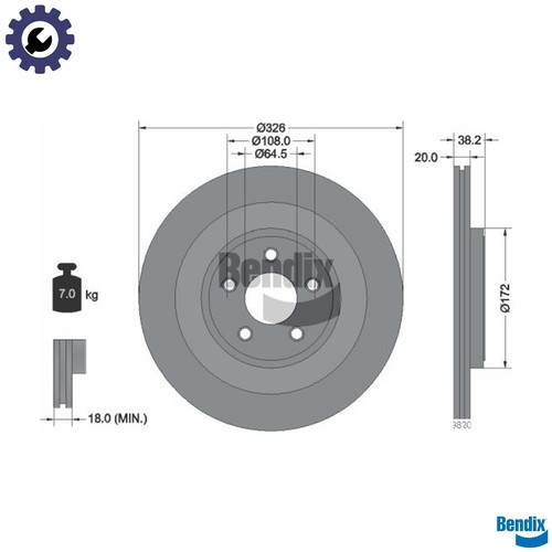 Brake disc bds1414 for - 2x,