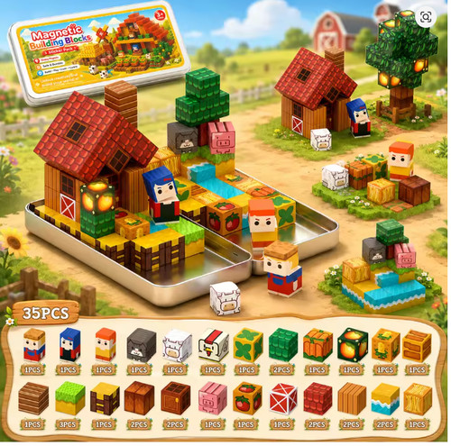 35pcs magnetic building blocks - 35pcs,