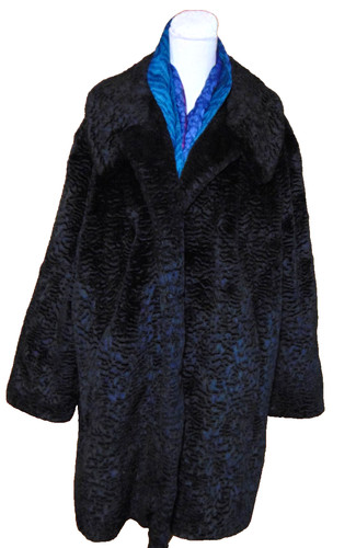 Vintage womens black faux - faux,