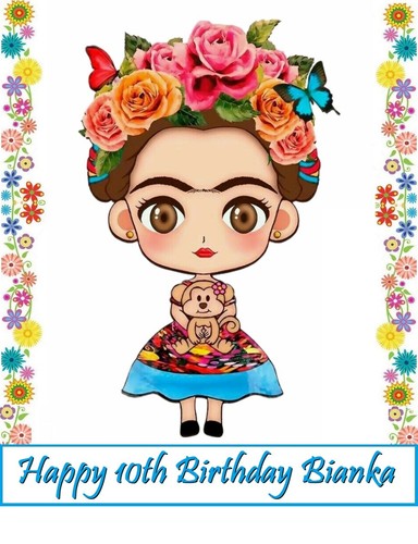 Frida kahlo edible - kahlo, cake