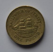 1993 Jersey £1 One Pound Ship Gemini RARE Coin
