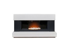 Adam Verona Pure White & Charcoal Grey, Electric Fireplace 48"