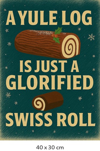 Yule log poster - yule,