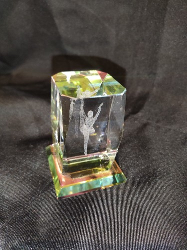 Laser engraved crystal - 3d,