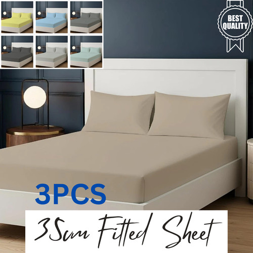 3pcs fitted sheet set 35cm - fitted,
