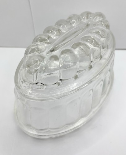 Vintage oval glass jelly - glass,