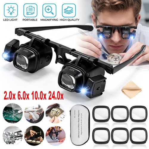 Adjustable led head magnifier - led,