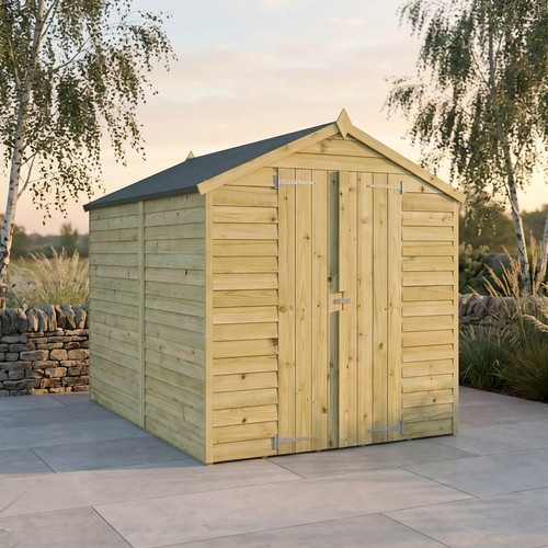 8x6 wooden garden shed - 8x6, overlap
