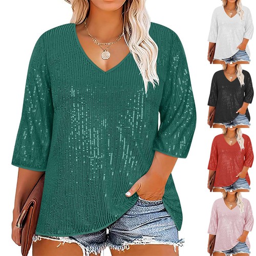 Plus size ladies sequins xmas - ladies,